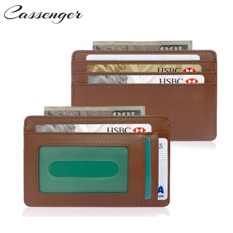 Cassenger Minimalist Leather Credit Card Cases with RFID Blocking