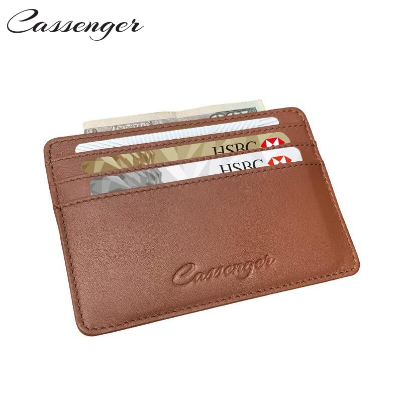 Cassenger Minimalist Leather Credit Card Cases with RFID Blocking