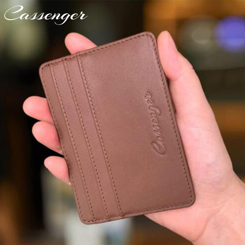Cassenger Minimalist Leather Credit Card Cases with RFID Blocking