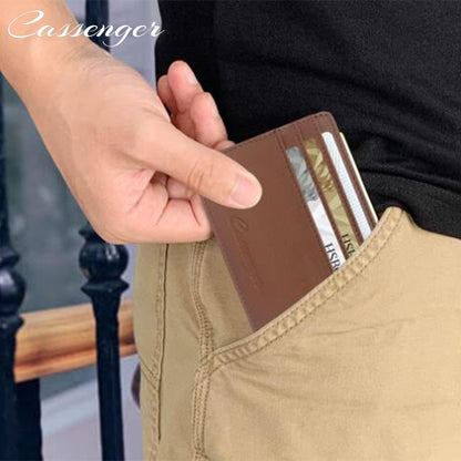 Cassenger Minimalist Leather Credit Card Cases with RFID Blocking