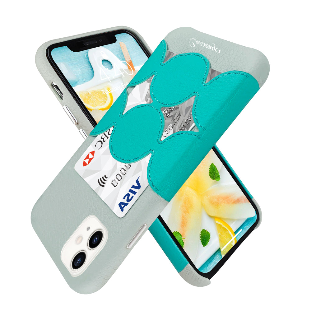 Cassenger Sweet Series Genuine Italian Leather Case for iPhone 11 - Mauritius/Modern Blue