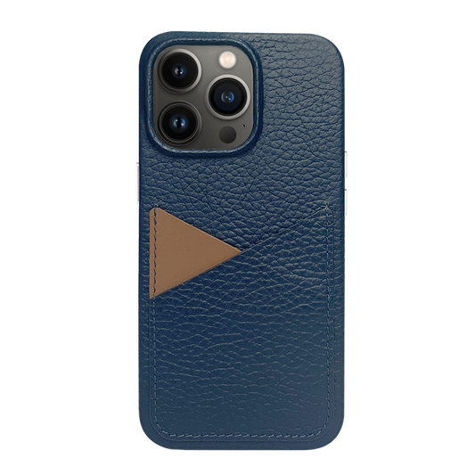 Cassenger [Classic Series] iPhone 13 Pro Max Leather Wallet Case - Deep Blue