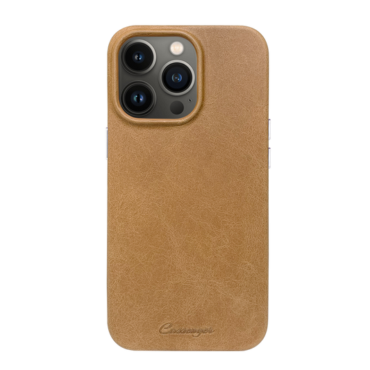 Cassenger [Business Series] iPhone 13 Pro Max Leather Case - Brown