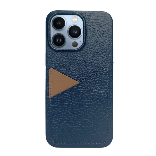 Cassenger [Classic Series] iPhone 13 Pro Leather Wallet Case - Deep Blue