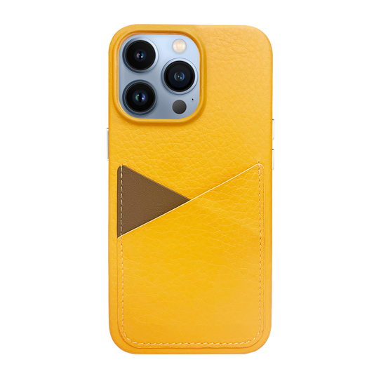 Cassenger [Classic Series] iPhone 13 Pro Leather Wallet Case - Yellow