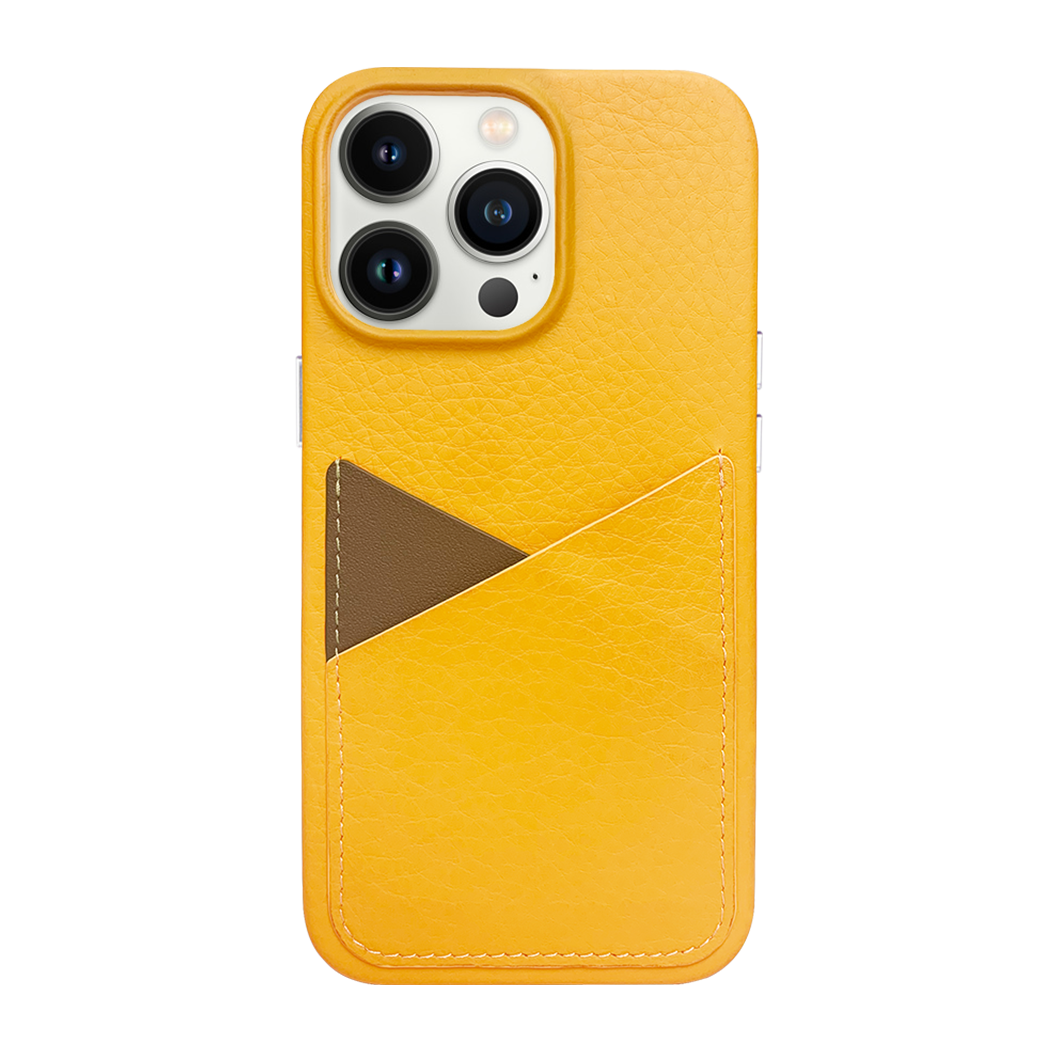 Cassenger [Classic Series] iPhone 13 Pro Max Leather Wallet Case - Yellow