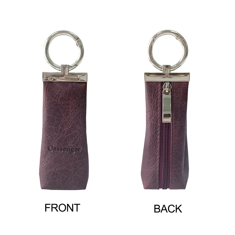 Cassenger [Fashion Series] Leather Key Bag | Coin Purse - Wine Red