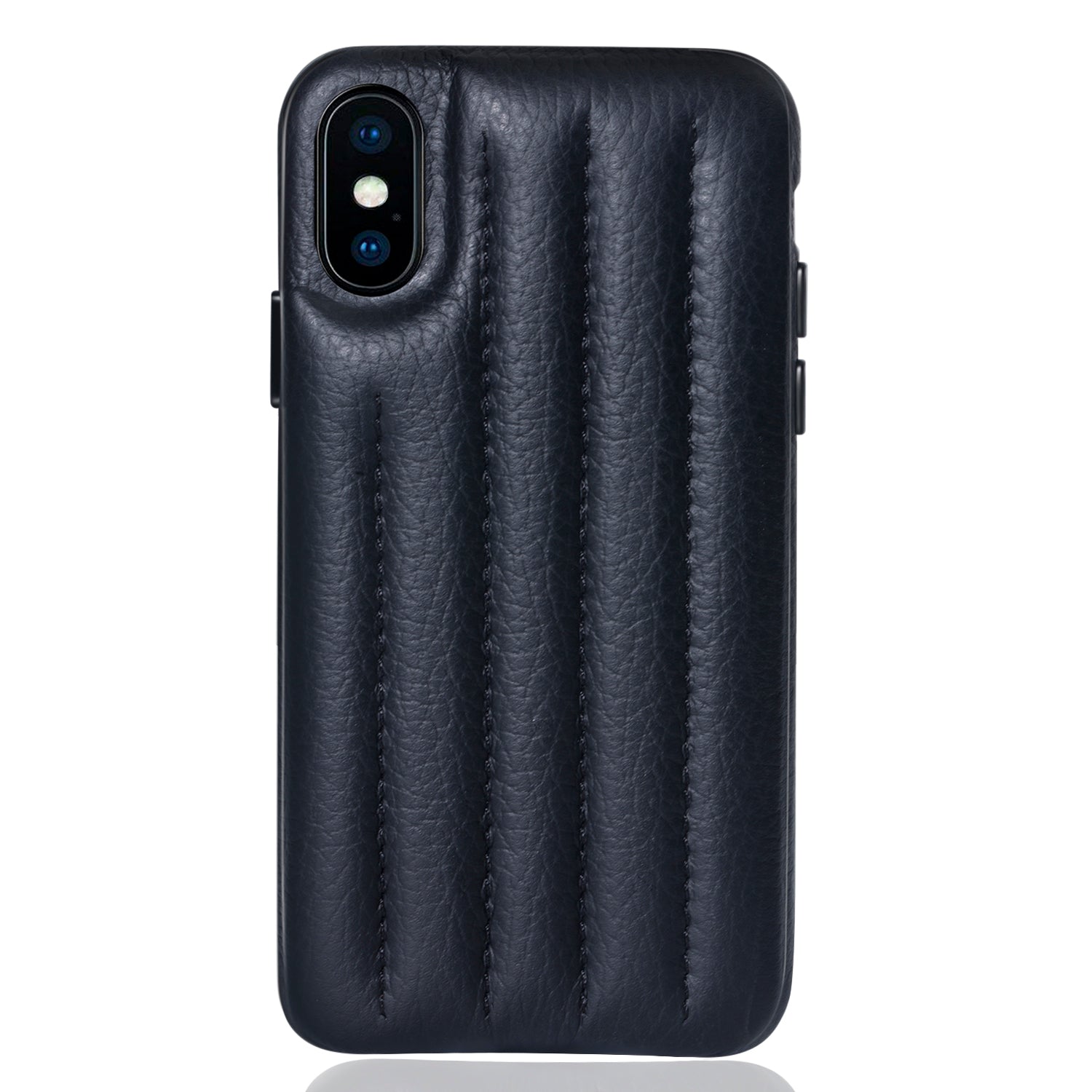 Cassenger Genuine Italian Leather Hard Back Case Protective Cover Snap On Case for Apple iPhone X