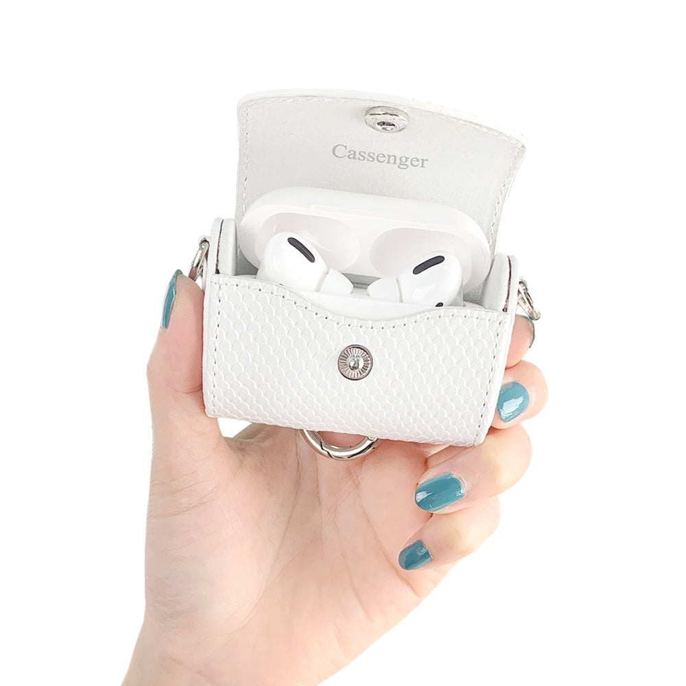 Cassenger [Grace Series] Protective Case for AirPods Pro, White