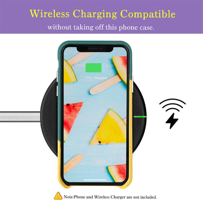 Cassenger [Shadow Series] Leather Case for iPhone 11 Pro (2019) - Green/Yellow